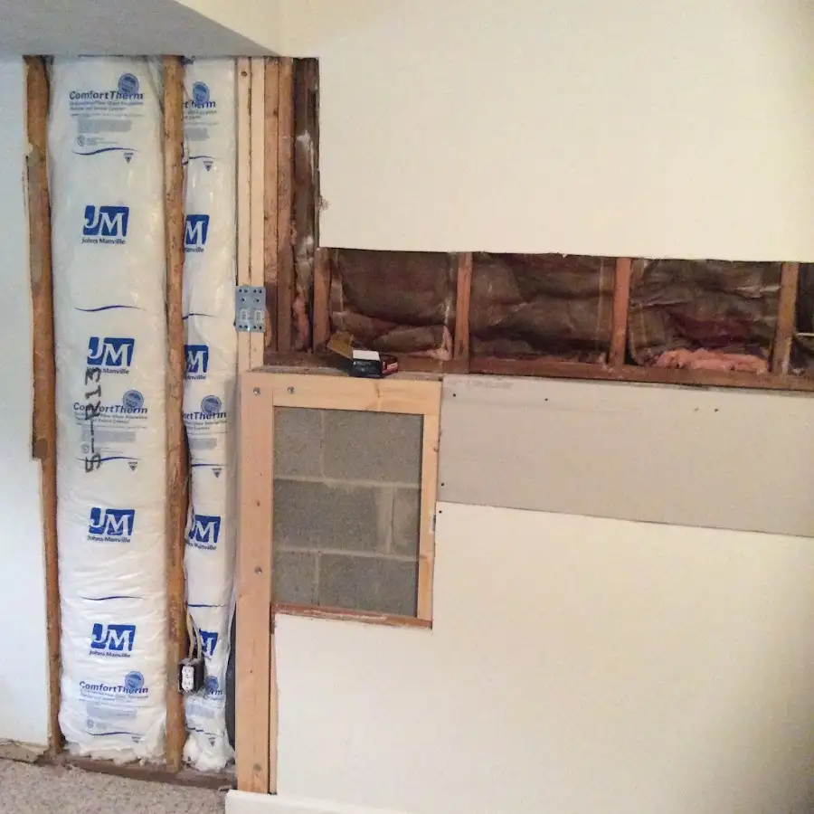 Wall insulation replacement during Structural Drying in Conewago